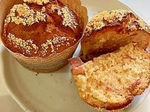 明太ペペロンチーノの素で　ベーコン入りケークサレ